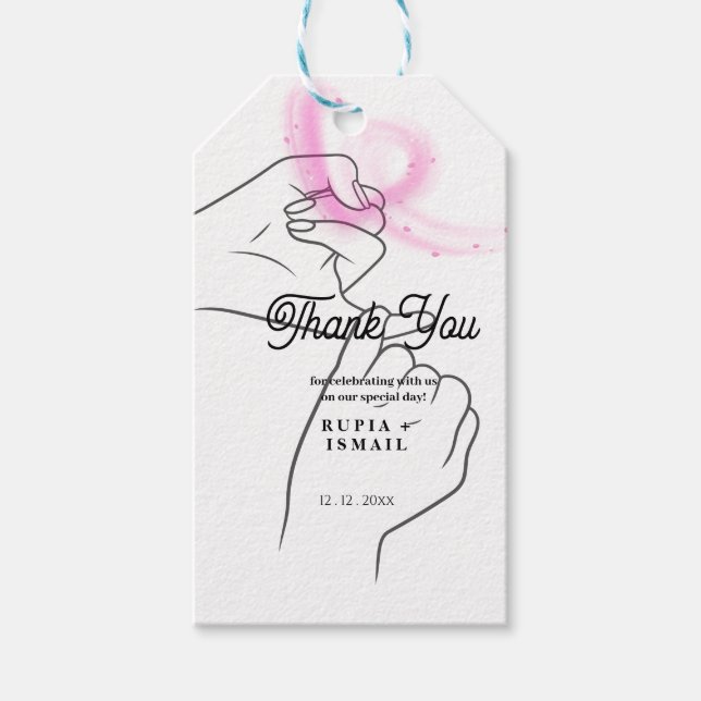Favoriter för Tack av minimal Elegant Presentetikett (Framsidan)