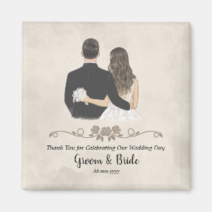 Favoriter för Tack Magnet Personlig Wedding
