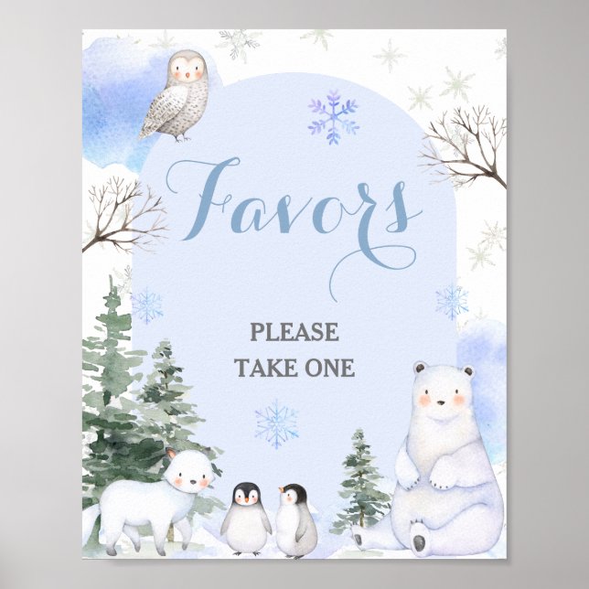 Favoriter för Träd-babyskor för ARKTISKT DJUR Snöf Poster (Framsidan)