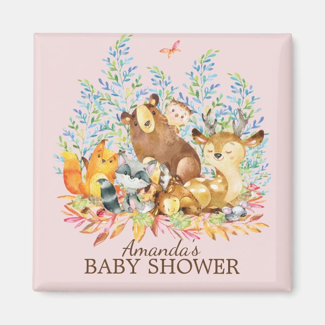 Favoriter för trädbeklädnadsdjur för babyskor magnet (Framsidan)
