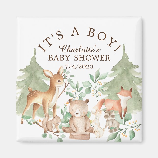 Favoriter för trädbeklädnadsdjur för babyskor magnet (Framsidan)