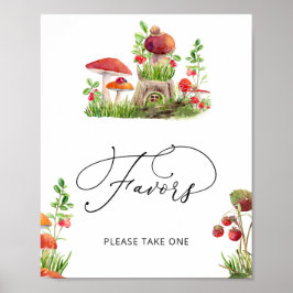 Favoriter för vild Mushroom Forest Baby Shower Poster