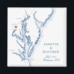 Favoriter för Washington DC Destination Wedding Magnet<br><div class="desc">Snabb och enkel beställning! De här magneterna i Washington DC karta gör underbara DC-bröllopsfavoriter att inkludera välkomstpåsar till Washington DC-destinationen. Flytta hjärtat genom att klicka på "Redigera med design verktyg" under "Anpassa". En karta i Chesapeake Bay med ett hantverk av kustnära Karta</div>