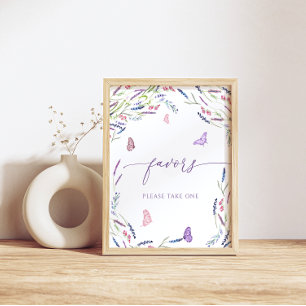 Favoriter för Wildblommor och Butterflies Poster