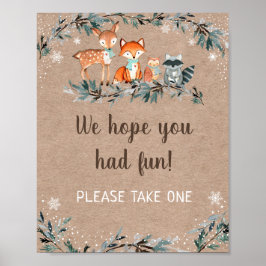 Favoriter för Winter Woodland Greenery Baby Shower Poster