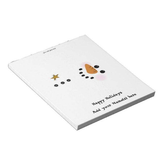 Favoriter för Wrapper Party-partiet Snögubbe i jul Anteckningsblock (Vinklad)