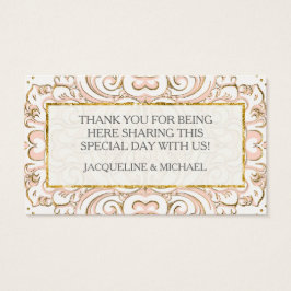 Favoriter Gift Märkres Damask Pattern Swirl Guld Visitkort