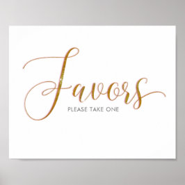 Favoriter Guld Glitter Text Posters