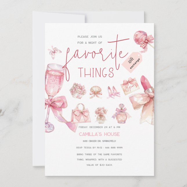 Favoriter | Helgdag Favorite Sak Party Inbjudningar (Framsida)