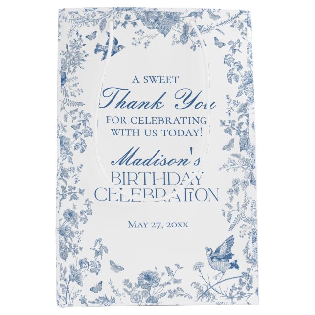 Favoriter i Blue Toile De Jouy-Födelsedagsfesten (Framsidan)