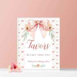 Favoriter i Coquette Bow Baby Shower Poster