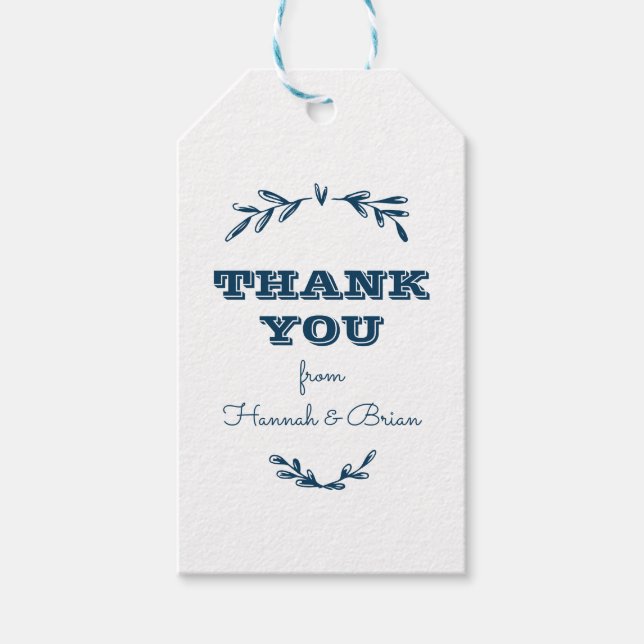 Favoriter i Rustic Navy Baby Shower Presentetikett (Framsidan)