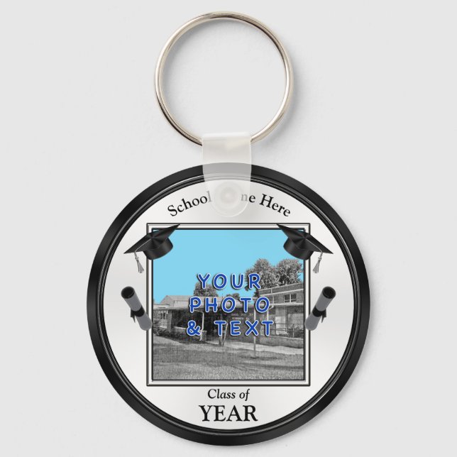 Favoriter i Studentfesten Foto och Text Nyckelring (Framsida)