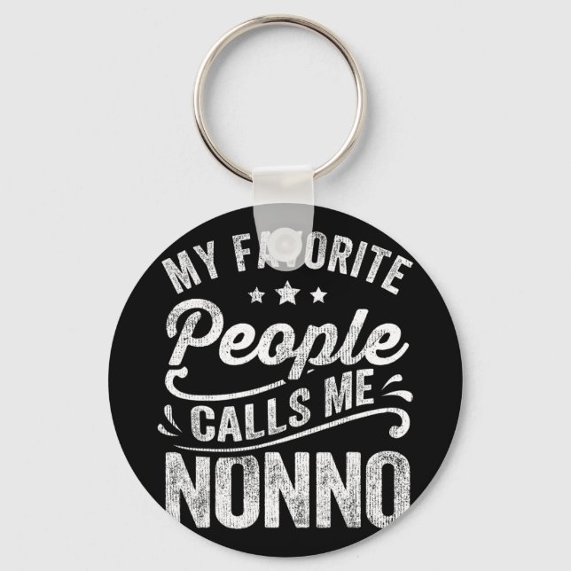 Favoriter kallar mig Nonno Mors dag Gift Nyckelring (Framsida)