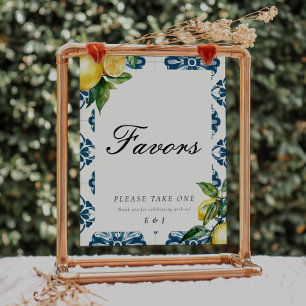 Favoriter Lemon Positano Bröllop-tecken Poster
