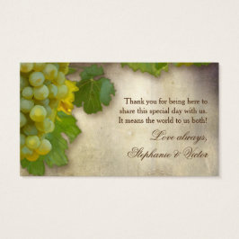 Favoriter Märkre DIY Chardonnay Grape Vineyard Art Visitkort