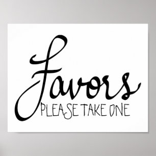 Favoriter Modern Bröllop enkel calligrafi Poster