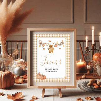 Favoriter Rustic Pumpkin Fall Baby Shower Poster