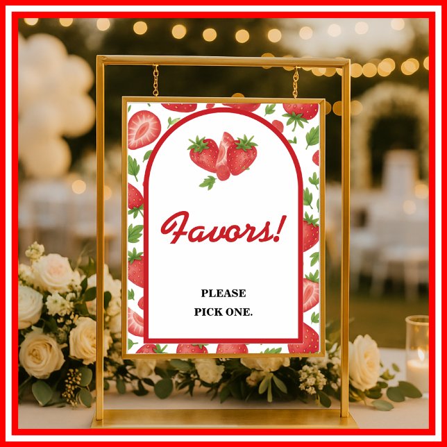 Favoriter Signera jordberry Berry Sweet Baby Showe Poster (Skapare uppladdad)