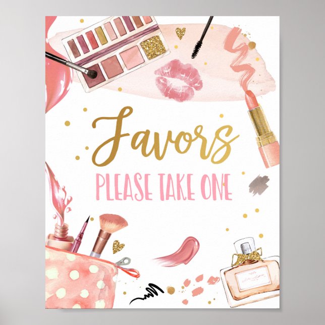 Favoriter Spa Party Makeup Glamor Girl Birthday Po Poster (Framsidan)