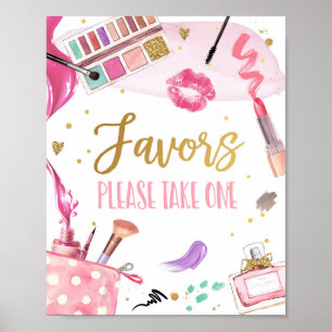 Favoriter Spa Party Makeup Glamor Girl Birthday Poster