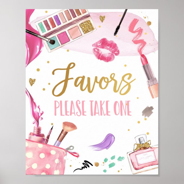 Favoriter Spa Party Makeup Glamor Girl Birthday Poster (Framsidan)
