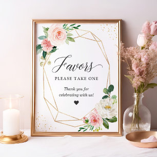 Favoriter - ta en Blommigt i Guld Ram Poster