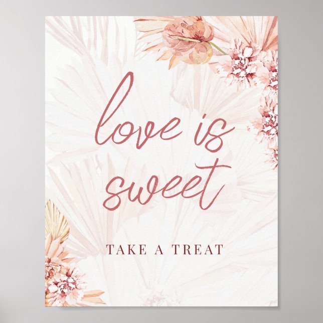 Favoriter - ta en Boho Bohemian Beige Bröllop Poster (Framsidan)
