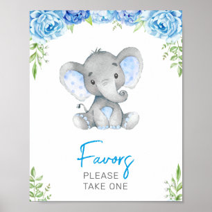 Favoriter - ta en elefant-Pojke-dusch Poster