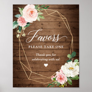 Favoriter - ta en geometrisk Blommigt med Rustik Poster