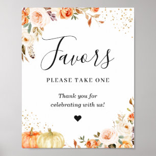 Favoriter - ta en höstBlommigt för Glitter i Guld Poster