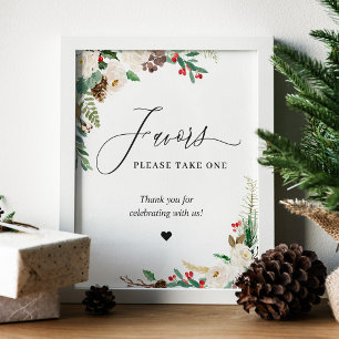 Favoriter Ta en rustisk vinter-Blommigt Poster