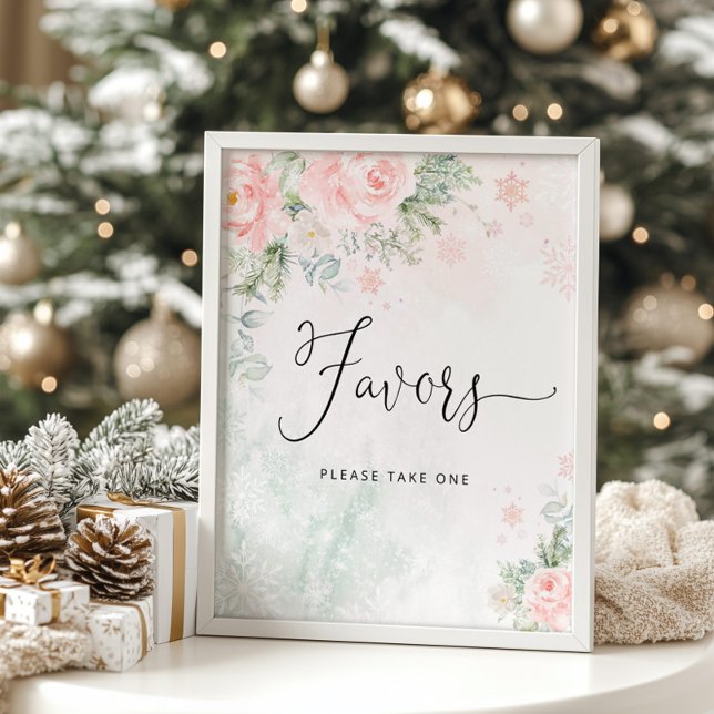 Favoriter, ta ett tecken.  vinterfavörer poster (Skapare uppladdad)