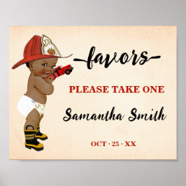 Favoriter Ta med en Firefighter Baby Shower Poster