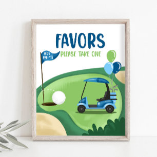Favoriter Tack Golf Par-Tee Boy Birthday-tecken Poster