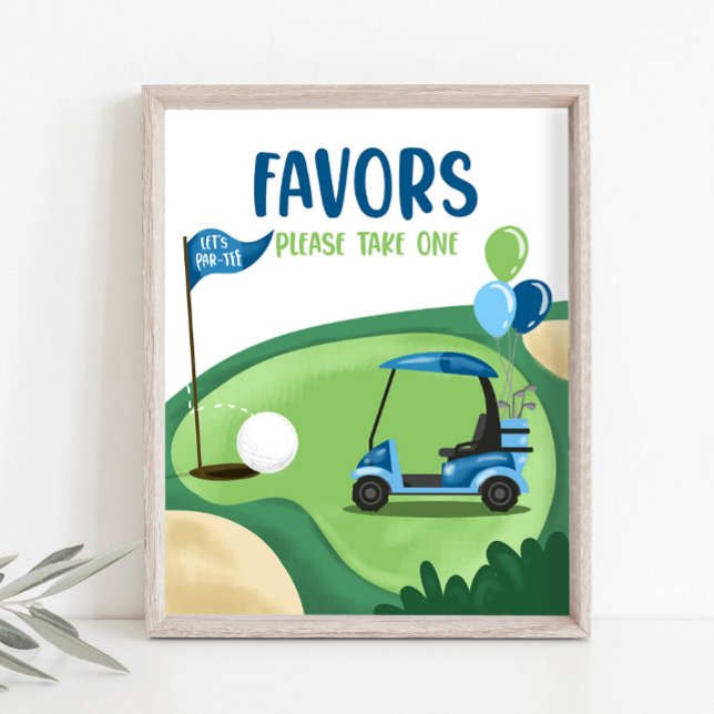 Favoriter Tack Golf Par-Tee Boy Birthday-tecken Poster (Skapare uppladdad)