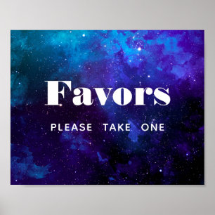 Favoriter tar en. Space bröllop-tecken. Nattnatten Poster
