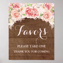 Favoriter Underteckna Rosa Watercolor Wood Poster