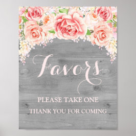 Favoriter Underteckna Rosa Watercolor Wood Poster