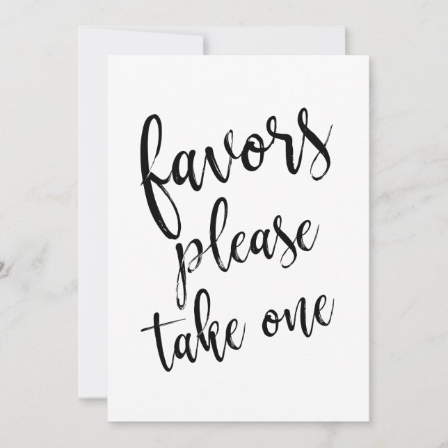 Favoriter Vänligen Ta En Prisvärd Skylt Inbjudningar (Framsida)