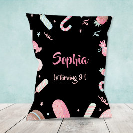 Favoritfack för Chip Bag Candyland Black Party Reklamblad