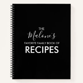 Favoritfamiljen Bok i Recipes | Modern svart