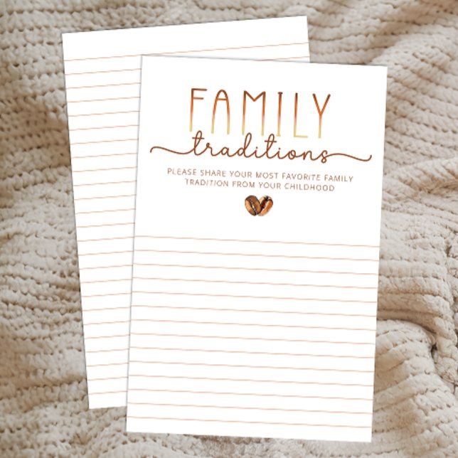 Favoritfamiljens traditionella babyskor Lakan (Favorite Family Traditions Baby Shower Activity Sheet)