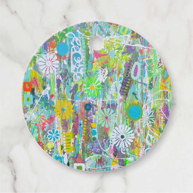 Favoritflaggor för blomma gåvor etiketter (Framsida)