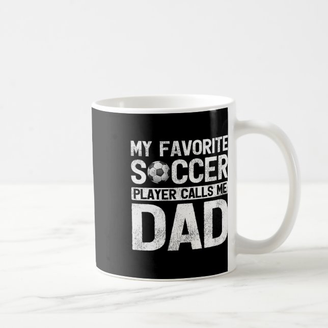 Favoritfotbollsspelare anropar mig Pappa Fars dag Kaffemugg (Höger)
