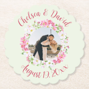 Favoritfoto för blommigt Ram med Personlig Underlägg Papper
