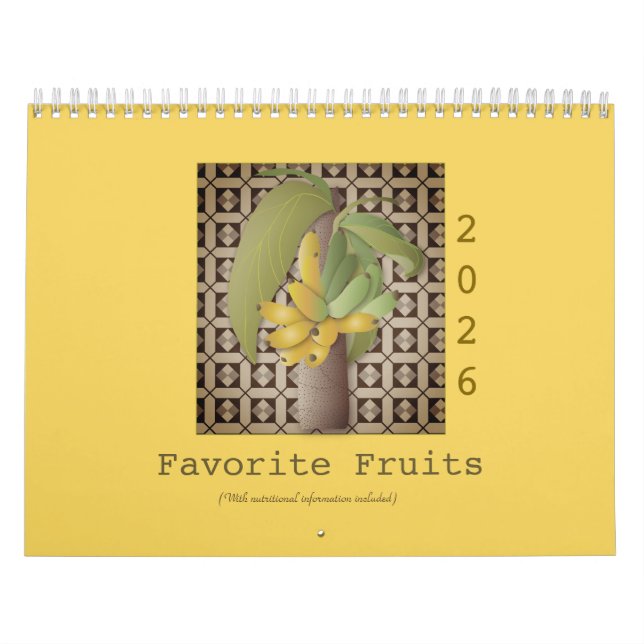 Favoritfrukter (med näringsinformation) kalender (Omslag)