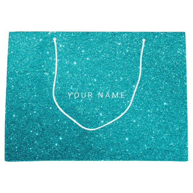 Favoritgåva från Blå Aqua Turqoise Ocean Glitter (Framsidan)