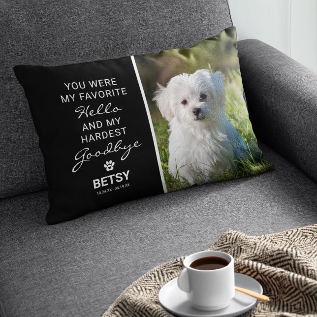 FavoritHej | Hardest Adjö Pet Memorial Prydnadskudde (Skapare uppladdad)