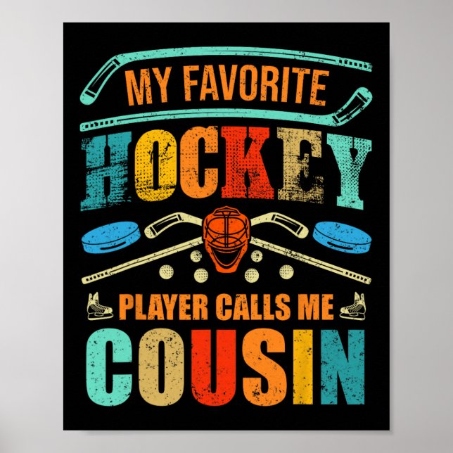Favorithockeyspelare kallar mig kusin faders dag poster (Framsidan)